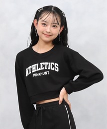 PINKHUNT（ピンクハント）の「PINKHUNT ピンクハント カレッジロゴショート丈トレーナー 0951K（ボトムス別売）（スウェット・キッズ）」