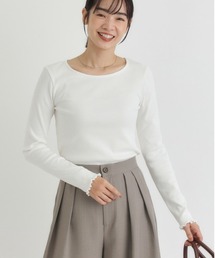 Right-on | HONEYSUCKLE ROSE(ハニーサックルローズ)【レディース】リブメローロングスリーブTシャツ(Tシャツ/カットソー)