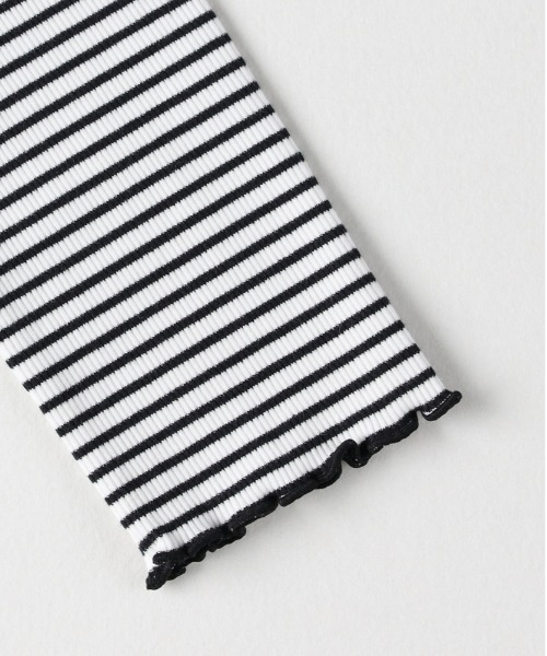 Right-on（ライトオン）の「【HONEYSUCKLE ROSE】リブメローロングスリーブＴシャツ（Tシャツ/カットソー・レディース・オフホワイト/ブラック/ブラック×ホワイト/ブルー・M/L/S）」の11枚目の写真