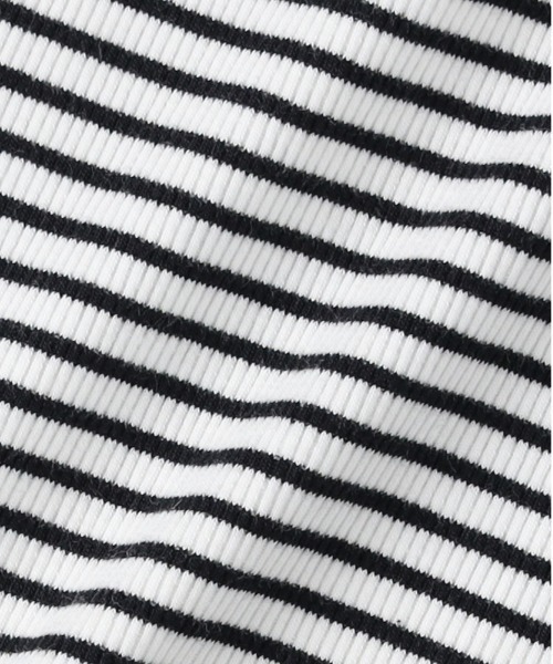 Right-on（ライトオン）の「【HONEYSUCKLE ROSE】リブメローロングスリーブＴシャツ（Tシャツ/カットソー・レディース・オフホワイト/ブラック/ブラック×ホワイト/ブルー・M/L/S）」の13枚目の写真