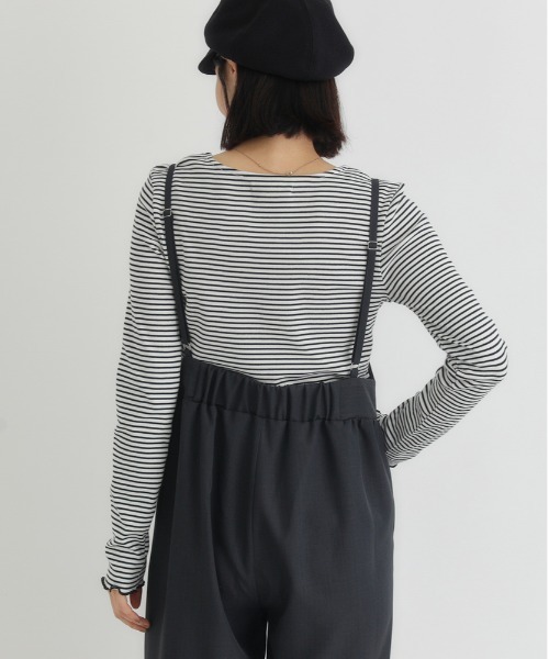 Right-on（ライトオン）の「【HONEYSUCKLE ROSE】リブメローロングスリーブＴシャツ（Tシャツ/カットソー・レディース・オフホワイト/ブラック/ブラック×ホワイト/ブルー・M/L/S）」の16枚目の写真