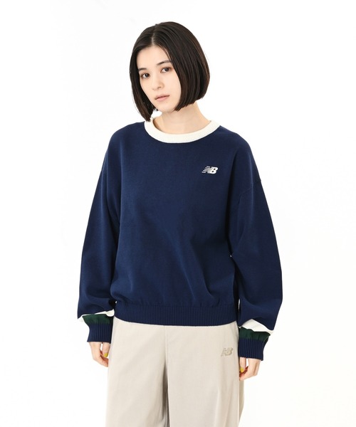 セール】ラインニットプルオーバー（ニット/セーター）｜New Balance