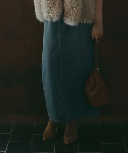 studio CLIP(スタディオクリップ)の「《ウタオ》デニムロングスカート(デニムスカート・レディース・ブルー・LARGE/MEDIUM)」の1枚目の写真