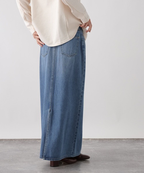 studio CLIP(スタディオクリップ)の「《ウタオ》デニムロングスカート(デニムスカート・レディース・ブルー・LARGE/MEDIUM)」の2枚目の写真