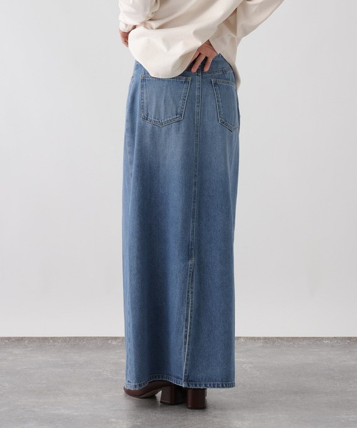 studio CLIP(スタディオクリップ)の「《ウタオ》デニムロングスカート(デニムスカート・レディース・ブルー・LARGE/MEDIUM)」の3枚目の写真