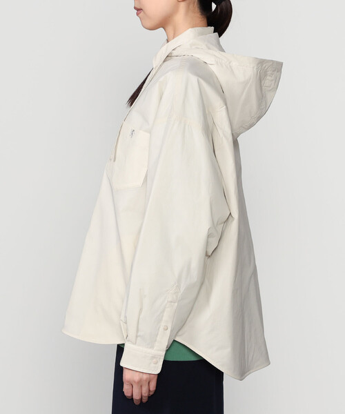 Gymphlex | ハイストレッチ フードシャツジャケット WOMEN（ナイロン