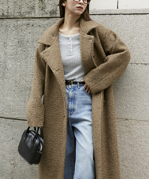 セール】PUBLUX/パブリュクス マルチカラー シャギー ロングコート