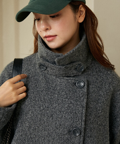 セール】PUBLUX/パブリュクス マルチカラー シャギー ロングコート