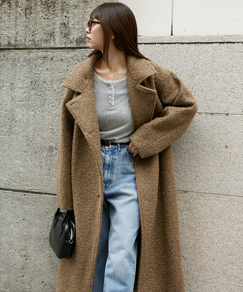 セール】PUBLUX/パブリュクス マルチカラー シャギー ロングコート