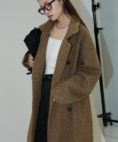 セール】PUBLUX/パブリュクス マルチカラー シャギー ロングコート