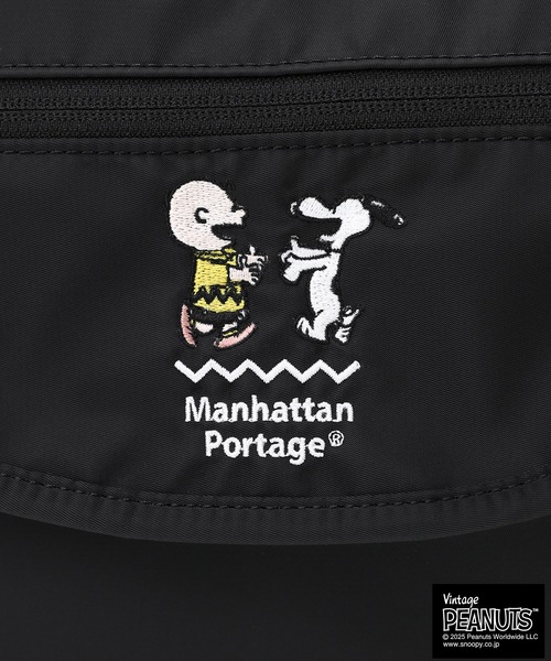 Manhattan Portage（マンハッタンポーテージ）の「DUET SHOULDER BAG FZP MGNT FLIGHT NYLON BACKING PEANUTS 25（ショルダーバッグ・レディース・ブラック・X-SMALL）」の16枚目の写真