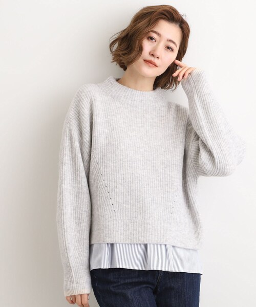 grove（グローブ）の「裾切替タックペプラムTシャツ（Tシャツ/カットソー・レディース・ブラック/オフホワイト/ブルー系その他4・02/01/04/03/05）」の13枚目の写真