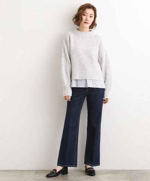 grove（グローブ）の「裾切替タックペプラムTシャツ（Tシャツ/カットソー・レディース・ブラック/オフホワイト/ブルー系その他4・02/01/04/03/05）」の14枚目の写真