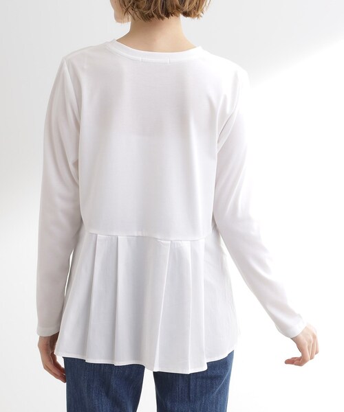 grove（グローブ）の「裾切替タックペプラムTシャツ（Tシャツ/カットソー・レディース・ブラック/オフホワイト/ブルー系その他4・02/01/04/03/05）」の18枚目の写真