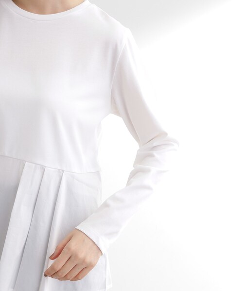 grove（グローブ）の「裾切替タックペプラムTシャツ（Tシャツ/カットソー・レディース・ブラック/オフホワイト/ブルー系その他4・02/01/04/03/05）」の20枚目の写真