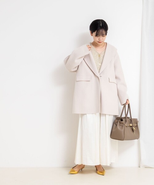 ノーリーズソフィー　SUPER140リバーショールコート ノーリーズソフィー SUPER140 リバーショールコート 黒 36サイズ