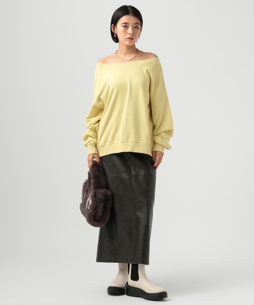 BAYFLOW(ベイフロー)の「オフショルダースウェット(スウェット・レディース・ホワイト系/イエロー系/ダークブラウン・FREE)」の18枚目の写真