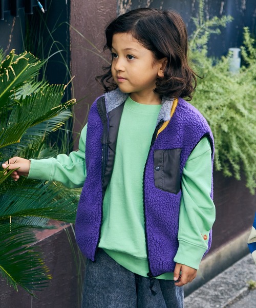 MARKEY'S（マーキーズ）の「リペスＡボアベスト（その他アウター・キッズ・オフホワイト/ブラック/パープル系その他/ブラウン/グリーン・100/95/90/80/150/140/130/120/110）」の5枚目の写真