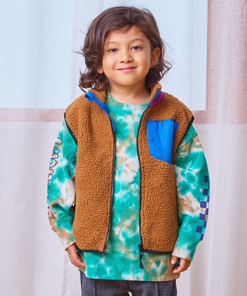 MARKEY'S（マーキーズ）の「リペスＡボアベスト（その他アウター・キッズ・オフホワイト/ブラック/パープル系その他/ブラウン/グリーン・100/95/90/80/150/140/130/120/110）」の3枚目の写真