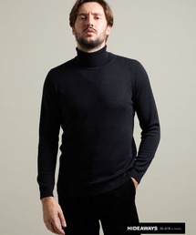 HIDEAWAYS NICOLE | 【HIDEAWAYS BLACK】シルク混　ミラノリブタートルネックニット(ニット/セーター)