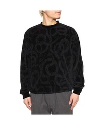 CALEE(�L�����[)��JQ VELOUR CREW NECK CS ��SNAKE PATTERN��(�X�E�F�b�g)
