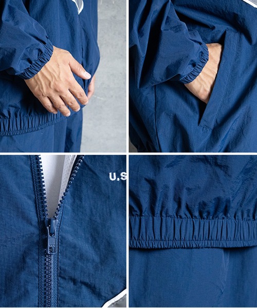 ８(eight)（エイト）の「USタイプPTUウインドブレーカー（ナイロンジャケット・メンズ・ネイビー・LARGE/MEDIUM/X-LARGE）」の2枚目の写真