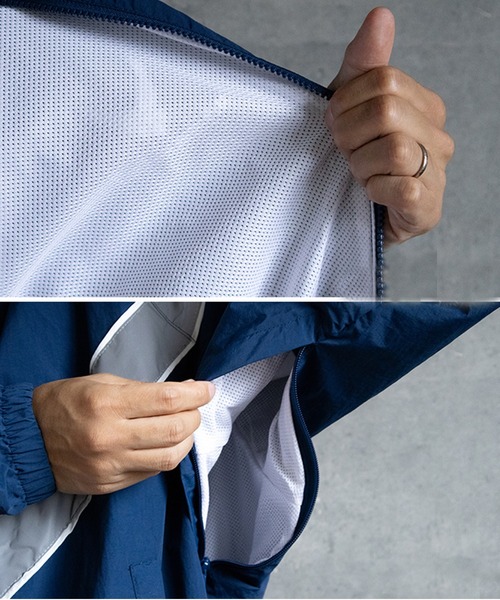 ８(eight)（エイト）の「USタイプPTUウインドブレーカー（ナイロンジャケット・メンズ・ネイビー・LARGE/MEDIUM/X-LARGE）」の3枚目の写真