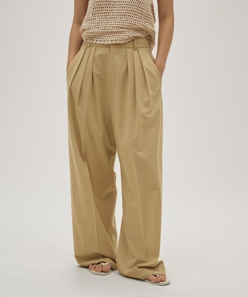 TODAYFUL/トゥデイフル】Dry Touch Tuck Trousers/ドライタッチタック