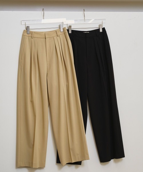TODAYFUL(トゥデイフル)の「【TODAYFUL/トゥデイフル】Dry Touch Tuck Trousers/ドライタッチタックトラウザー(スラックス・レディース・ブラック/ベージュ・38/36)」の6枚目の写真