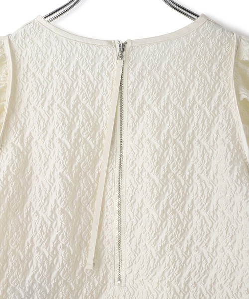 ADAM ET ROPE'（アダムエロペ）の「ジャガードコンビギャザートップス（Tシャツ/カットソー・レディース・ブラック/オフホワイト・FREE）」の19枚目の写真