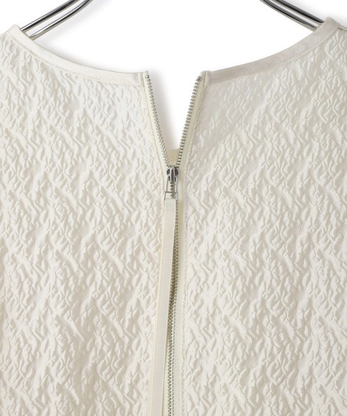 ADAM ET ROPE'（アダムエロペ）の「ジャガードコンビギャザートップス（Tシャツ/カットソー・レディース・ブラック/オフホワイト・FREE）」の20枚目の写真