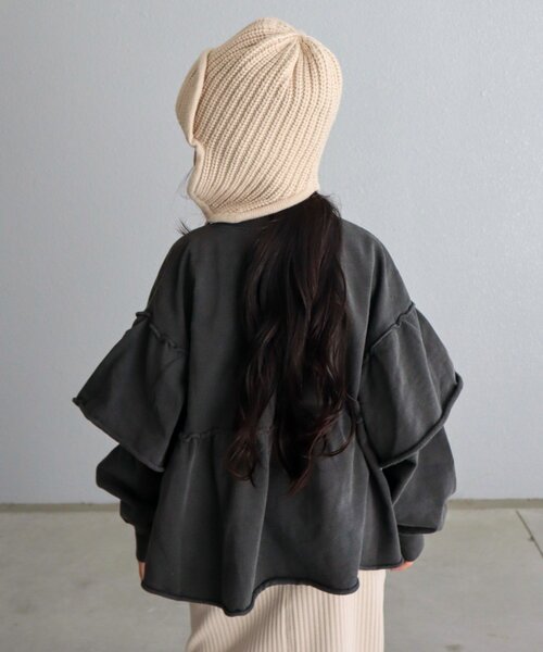 CIAOPANIC TYPY(チャオパニックティピー)の「【WEB限定】【KIDS】ピグメント加工フリルスウェット(Tシャツ/カットソー・キッズ・チャコールグレー/サックスブルー/ピンク/グレー・MEDIUM/LARGE/X-LARGE/XX-LARGE)」の18枚目の写真