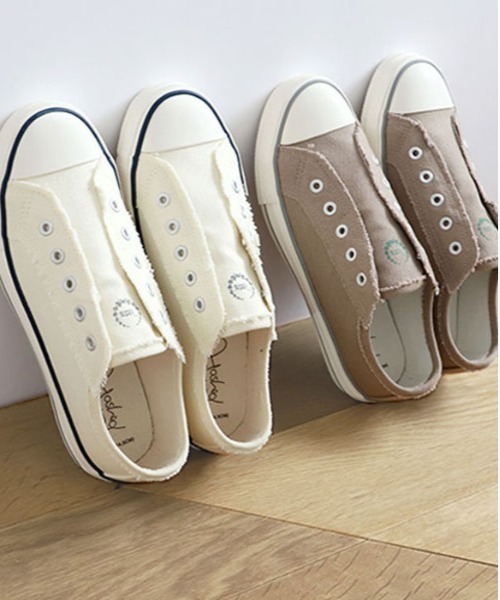 BACKYARD FAMILY(バックヤードファミリー)の「ハッシュドコーデ Hashed coorde #HC1636F シューズ(スリッポン・レディース・ブラック/ホワイト/ブラック×ホワイト/グレー/ブルー/チャコールグレー・24.5cm/24cm/23.5cm/23cm/22.5cm)」の10枚目の写真