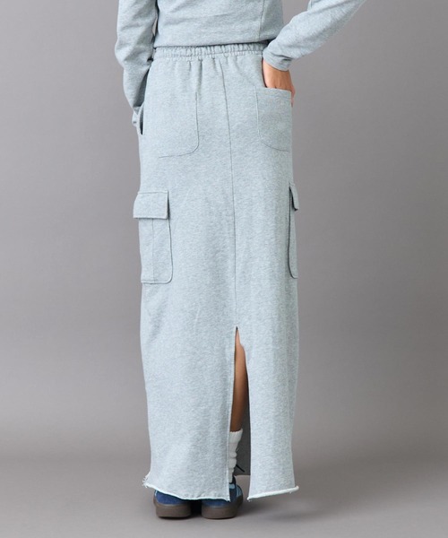 ANAP（アナップ）の「裏毛 スウェット カーゴ ロング スカート（スカート・レディース・グレー/ブラック・F）」の19枚目の写真