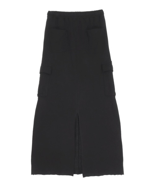 ANAP（アナップ）の「裏毛 スウェット カーゴ ロング スカート（スカート・レディース・グレー/ブラック・F）」の10枚目の写真