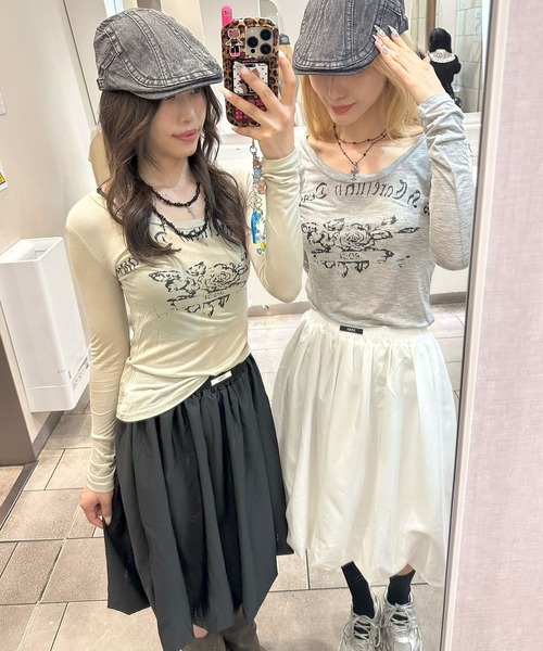 Judin(ジュディン)の「Midi balloon skirt【JD】(スカート・レディース・ブラック/ホワイト・FREE)」の19枚目の写真