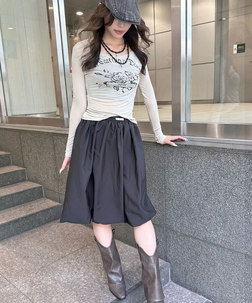 Judin(ジュディン)の「Midi balloon skirt【JD】(スカート・レディース・ブラック/ホワイト・FREE)」の13枚目の写真