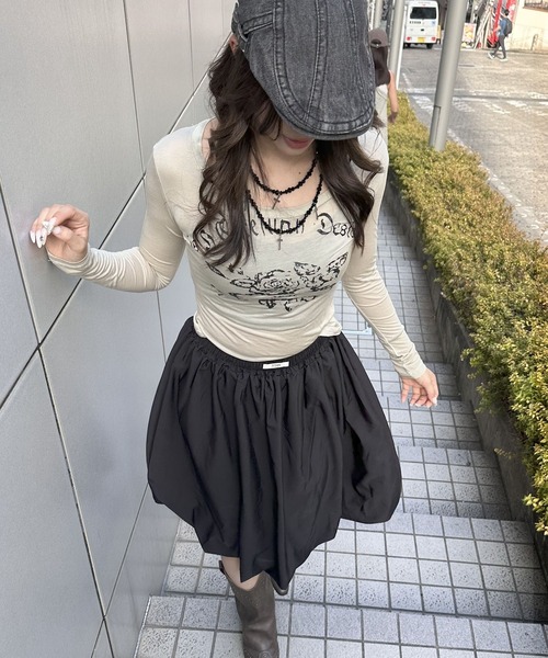 Judin(ジュディン)の「Midi balloon skirt【JD】(スカート・レディース・ブラック/ホワイト・FREE)」の11枚目の写真