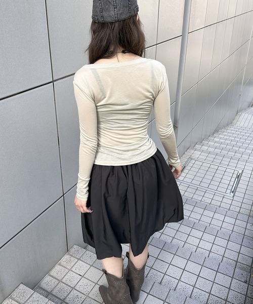 Judin(ジュディン)の「Midi balloon skirt【JD】(スカート・レディース・ブラック/ホワイト・FREE)」の12枚目の写真