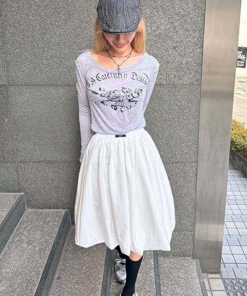 Judin(ジュディン)の「Midi balloon skirt【JD】(スカート・レディース・ブラック/ホワイト・FREE)」の3枚目の写真