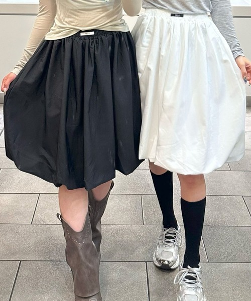 Judin(ジュディン)の「Midi balloon skirt【JD】(スカート・レディース・ブラック/ホワイト・FREE)」の21枚目の写真