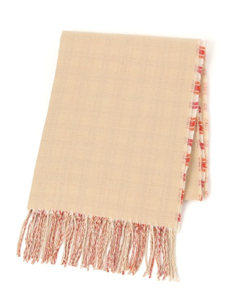 studio CLIP(スタディオクリップ)の「Wフェイスチェックストール(ストール/ショール・レディース・ブルー/ベージュ/イエロー/グリーン・FREE)」の5枚目の写真