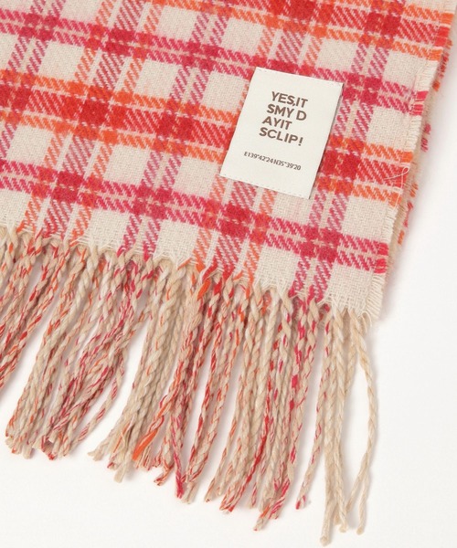 studio CLIP(スタディオクリップ)の「Wフェイスチェックストール(ストール/ショール・レディース・ブルー/ベージュ/イエロー/グリーン・FREE)」の9枚目の写真