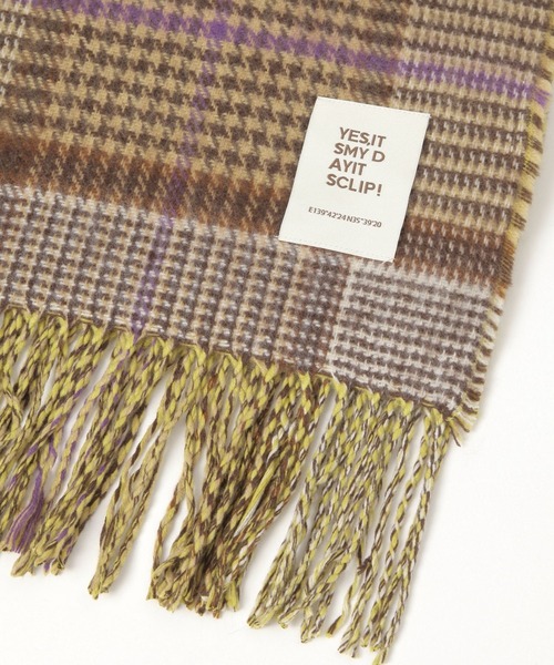 studio CLIP(スタディオクリップ)の「Wフェイスチェックストール(ストール/ショール・レディース・ブルー/ベージュ/イエロー/グリーン・FREE)」の11枚目の写真