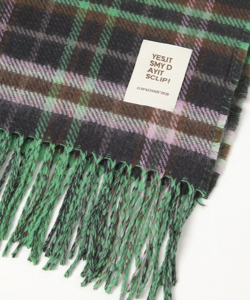 studio CLIP(スタディオクリップ)の「Wフェイスチェックストール(ストール/ショール・レディース・ブルー/ベージュ/イエロー/グリーン・FREE)」の14枚目の写真