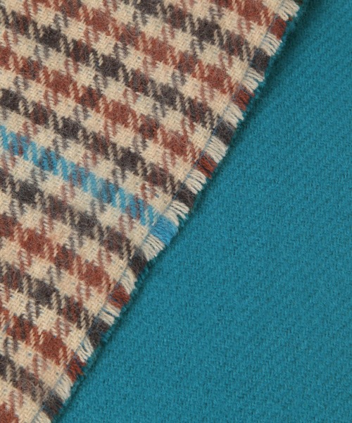 studio CLIP(スタディオクリップ)の「Wフェイスチェックストール(ストール/ショール・レディース・ブルー/ベージュ/イエロー/グリーン・FREE)」の16枚目の写真