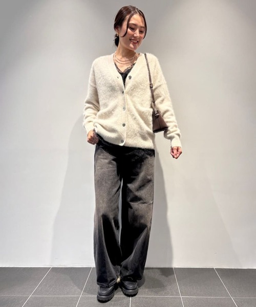 1er Arrondissement(プルミエアロンディスモン)の「【リニューアル】FOXカシミアカーディガン(ニット/セーター・レディース・ベージュ/ピンク系その他4/ブラック系その他3・FREE)」の15枚目の写真