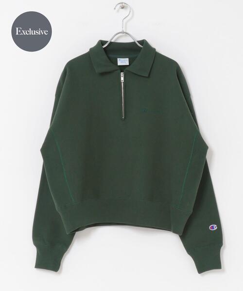 Champion(チャンピオン)の「『別注』Champion×DOORS Half Zip Sweatshirts(スウェット・レディース・グリーン/バーガンディー/オートミール/ネイビー/スミクロ・ONE)」の3枚目の写真