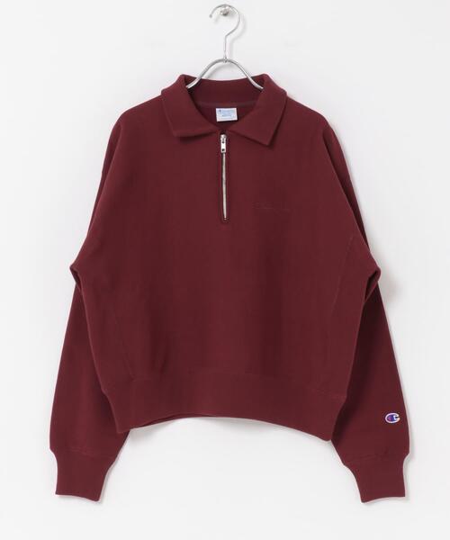 Champion(チャンピオン)の「『別注』Champion×DOORS Half Zip Sweatshirts(スウェット・レディース・グリーン/バーガンディー/オートミール/ネイビー/スミクロ・ONE)」の12枚目の写真