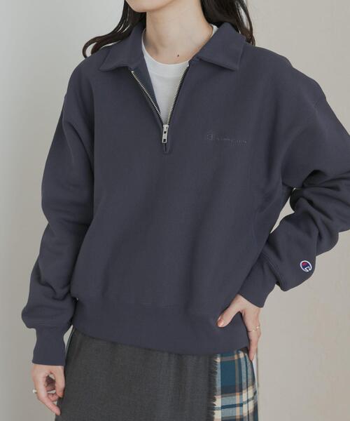 Champion(チャンピオン)の「『別注』Champion×DOORS Half Zip Sweatshirts(スウェット・レディース・グリーン/バーガンディー/オートミール/ネイビー/スミクロ・ONE)」の14枚目の写真